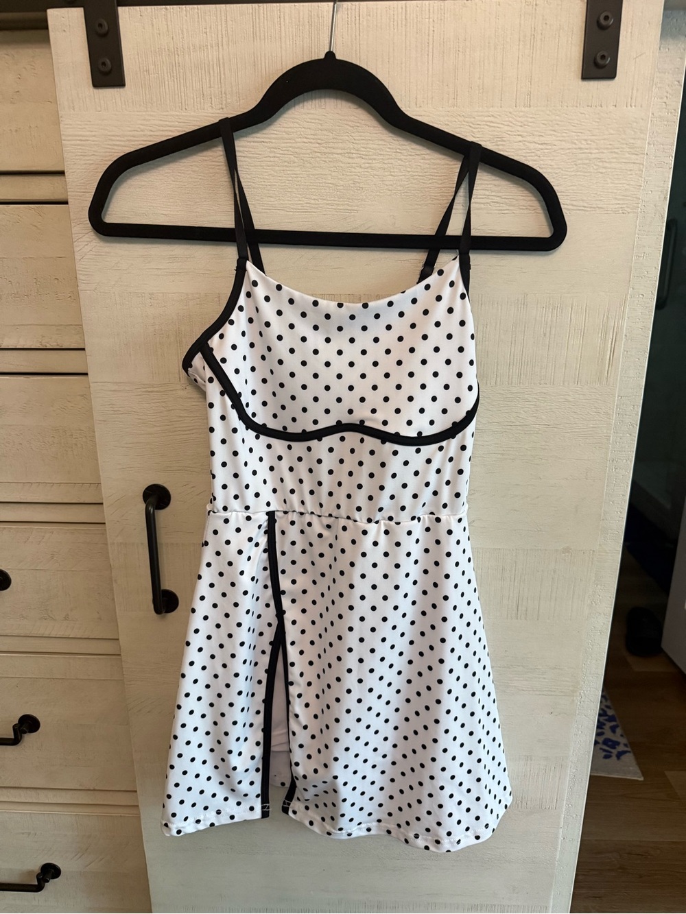 Black & White Polka Dot Tennis/Pickleball Dress